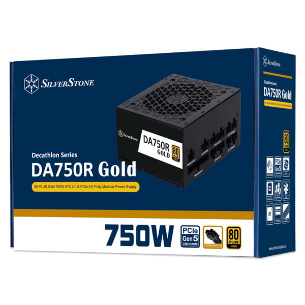 SilverStone DA750R 80 PLUS Gold 750W SST-DA750R-GMA ATX 3.0 & PCIe 5.0 Fully Modular Power Supply