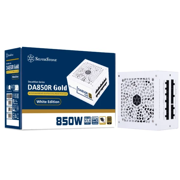 SilverStone DA750R White 80 PLUS Gold SST-DA750R-GMA-WWW 750W ATX 3.0 & PCIe 5.0 Fully Modular Power Supply